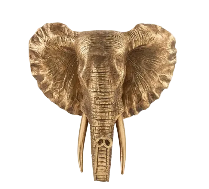 Wanddecoratie Olifant Goud