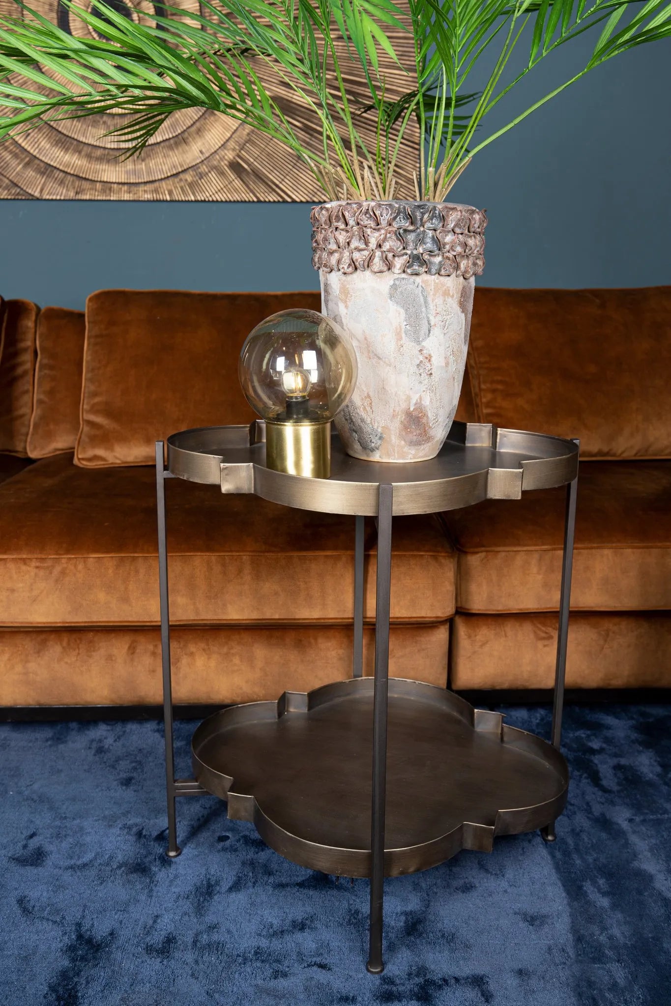 Bodin gouden glazen LED tafellamp