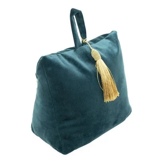 Deurstopper fluweel petrol