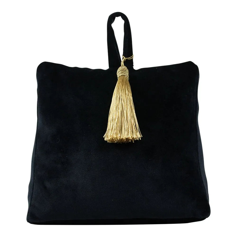 Deurstopper fluweel zwart