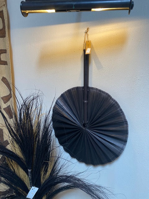 Waaier Wanddecoratie Rond Bamboe Zwart